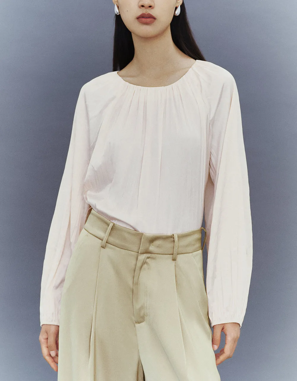 Raglan Sleeve Crew Neck Overhead Shirt sold by Urban Revivo