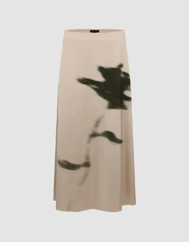 Printed Midi A-Line Skirt sold by Urban Revivo