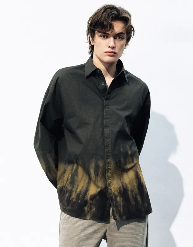 Printed Drop Shoulder Sleeve Oversized Shirt sold by Urban Revivo