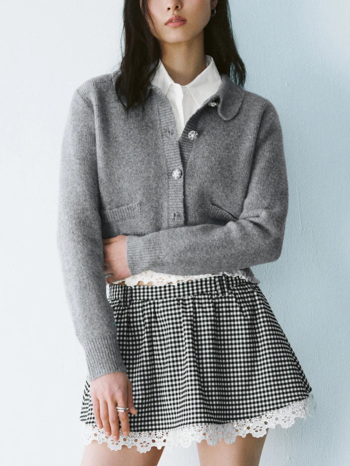 Peter Pan Collar Knitted Cardigans sold by Urban Revivo