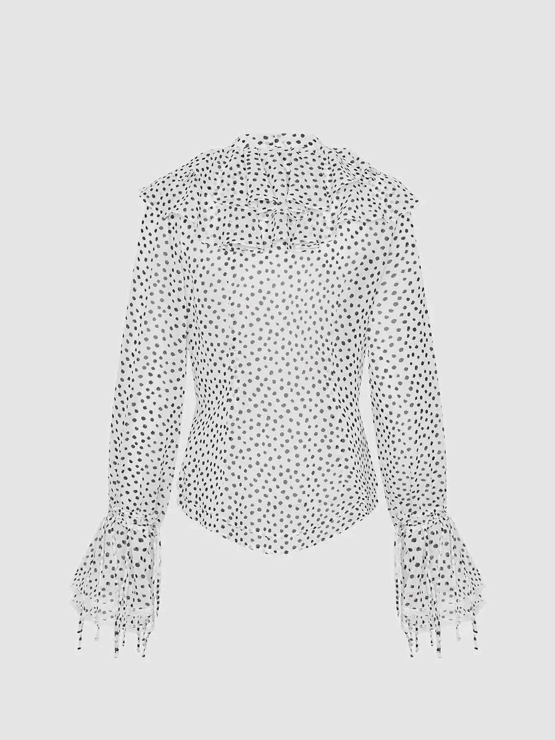 Dotted Ruffle Hem Shirts sold by Urban Revivo product image thumbnail 2