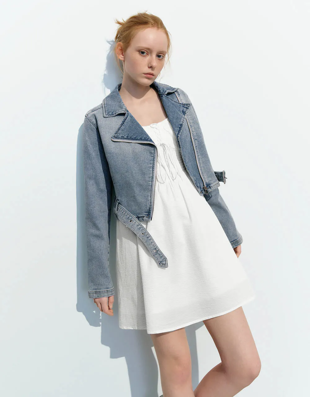 Cropped Denim Jacket sold by Urban Revivo product image thumbnail 2