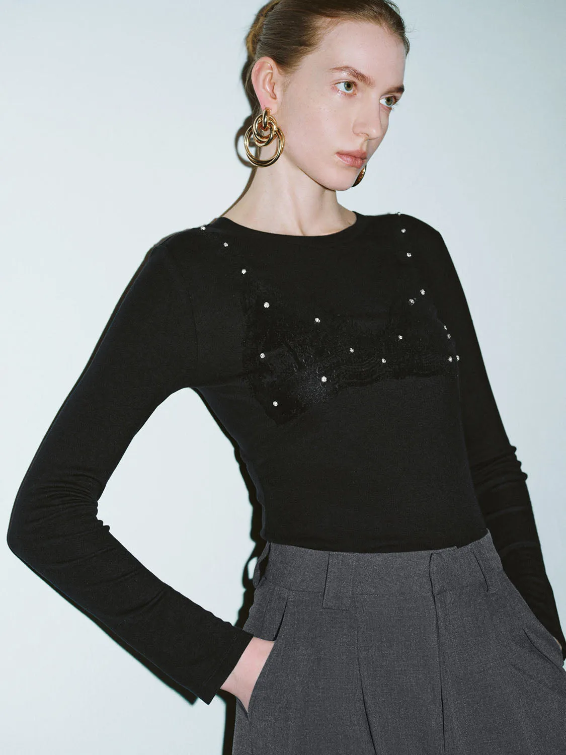 Crew Neck Skinny T-Shirts sold by Urban Revivo product image thumbnail 3