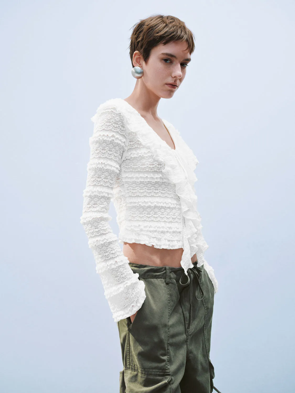 Ruffle Hem Shirts sold by Urban Revivo product image thumbnail 2