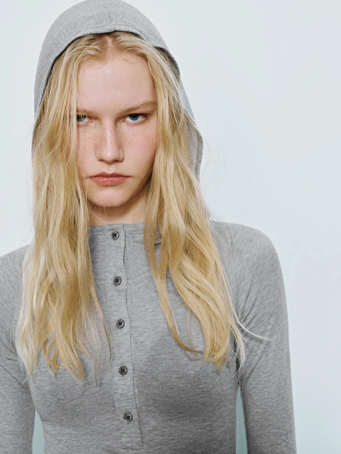 Button Half Placket Skinny T-Shirts sold by Urban Revivo product image thumbnail 5