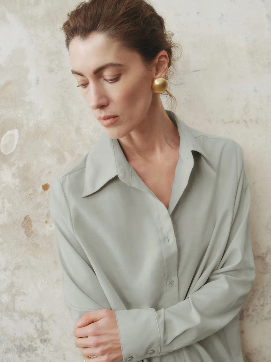 Loose Long Sleeve Shirts sold by Urban Revivo product image thumbnail 3