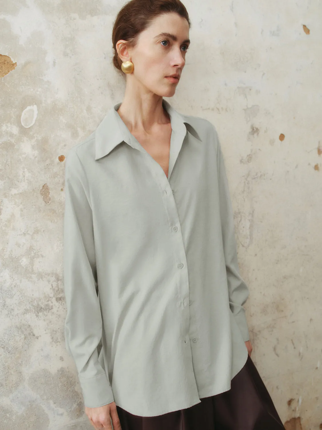Loose Long Sleeve Shirts sold by Urban Revivo product image thumbnail 5