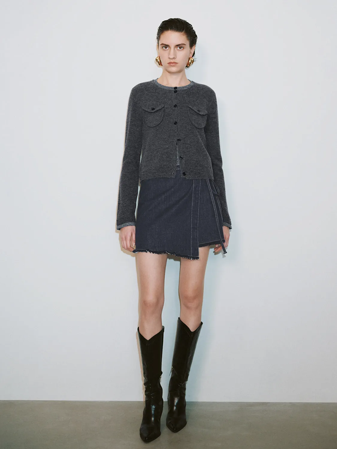 Irregular Denim Skirts sold by Urban Revivo product image thumbnail 5