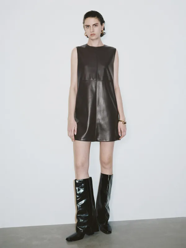 Vegan Leather Straight Dresses sold by Urban Revivo