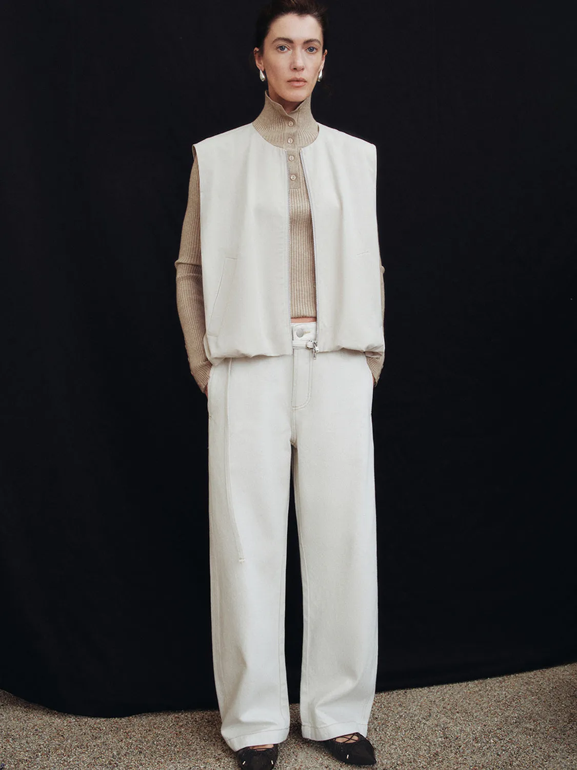 Leisure Zip Up Front Vests sold by Urban Revivo product image thumbnail 4