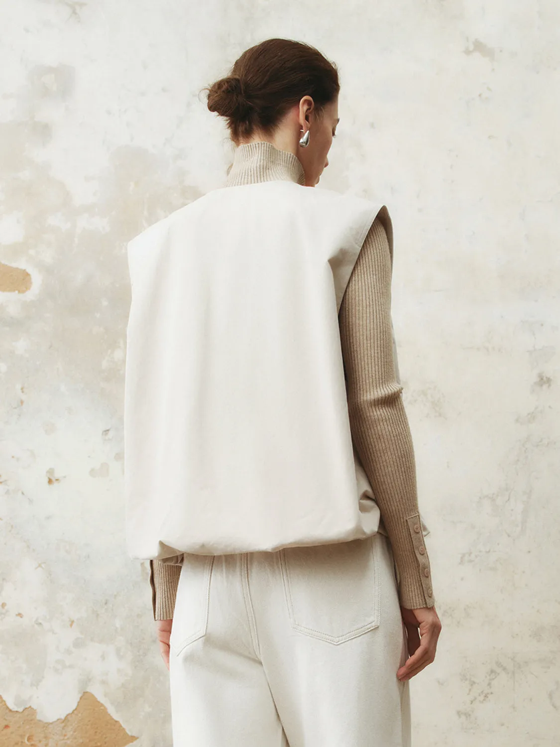 Leisure Zip Up Front Vests sold by Urban Revivo product image thumbnail 2