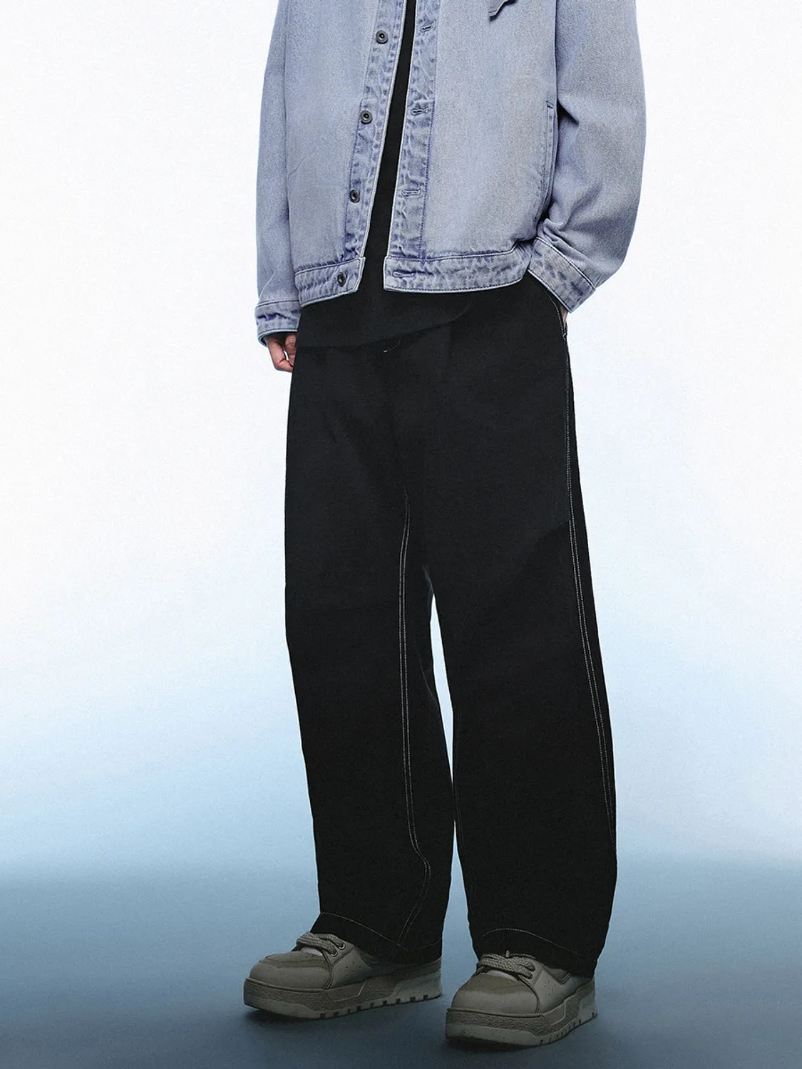 Woven Long Wide-Leg Pants sold by Urban Revivo product image thumbnail 4