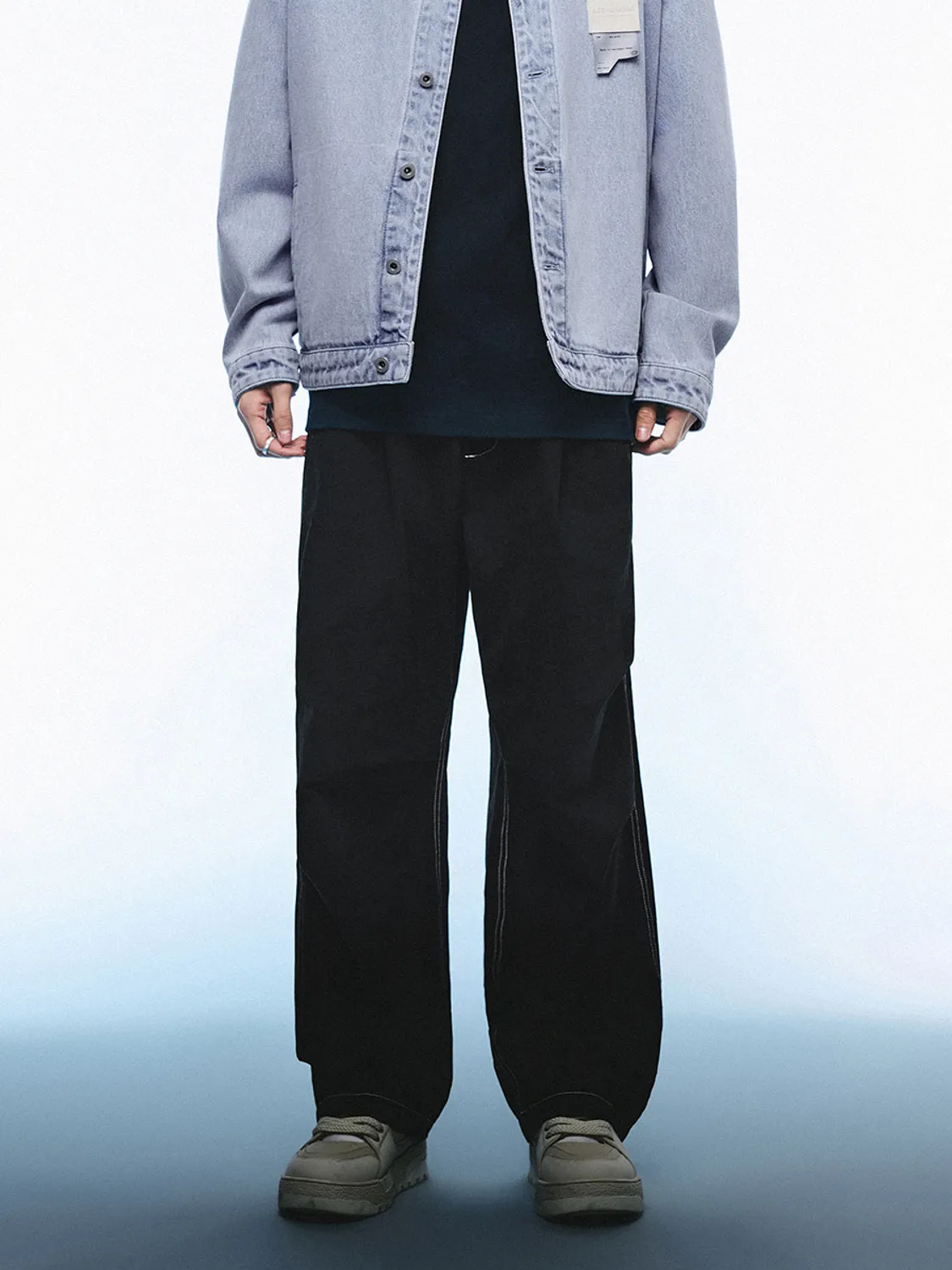 Woven Long Wide-Leg Pants sold by Urban Revivo product image thumbnail 2