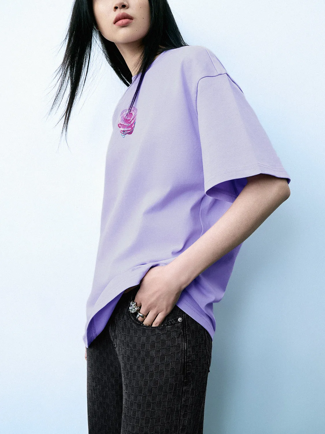 Short Sleeve Loose T-Shirts sold by Urban Revivo product image thumbnail 3