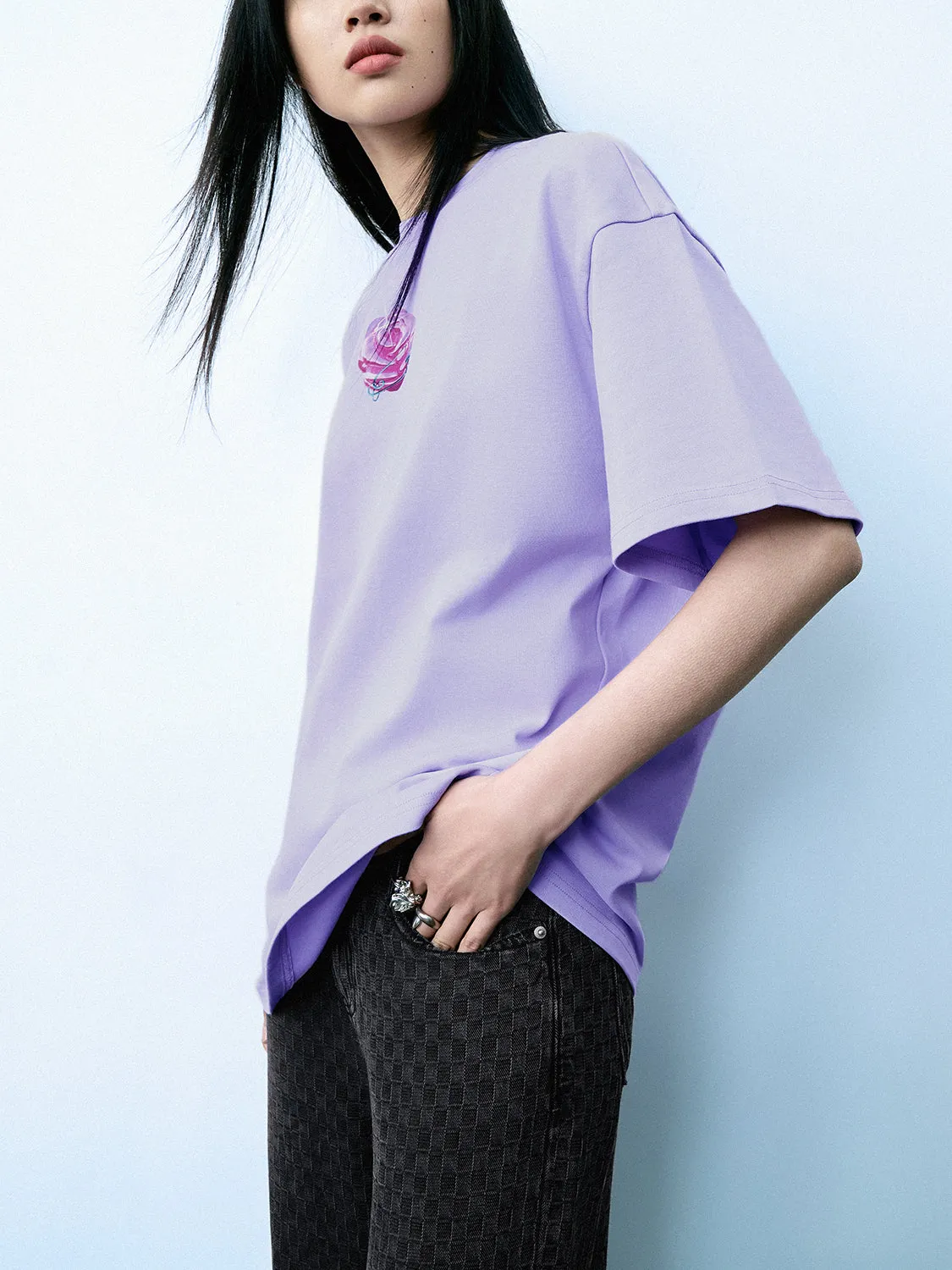 Short Sleeve Loose T-Shirts sold by Urban Revivo product image thumbnail 4