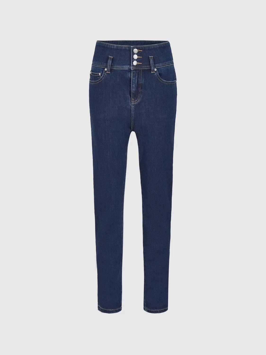 Skinny-Fit Denim Jeans sold by Urban Revivo