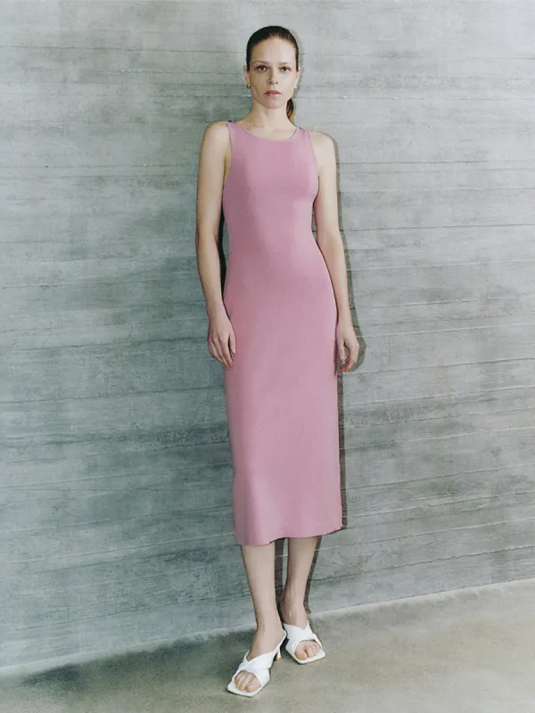 Sleeveless Crew Neck Knitted Dresses sold by Urban Revivo