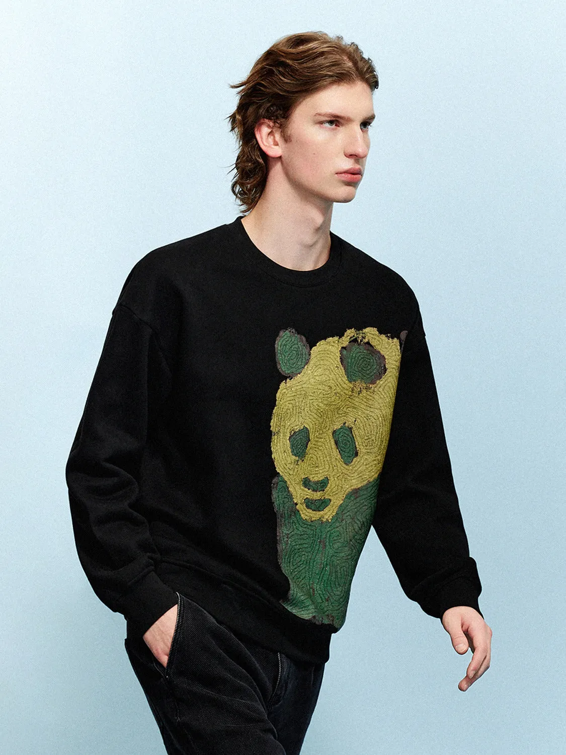 Crew Neck Sweatshirts sold by Urban Revivo product image thumbnail 3