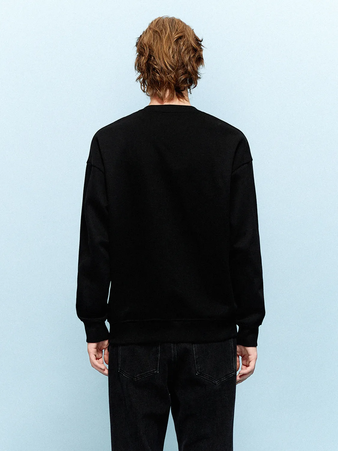 Crew Neck Sweatshirts sold by Urban Revivo product image thumbnail 2