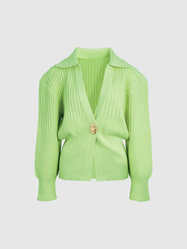 Lapel Knitted Cardigans sold by Urban Revivo