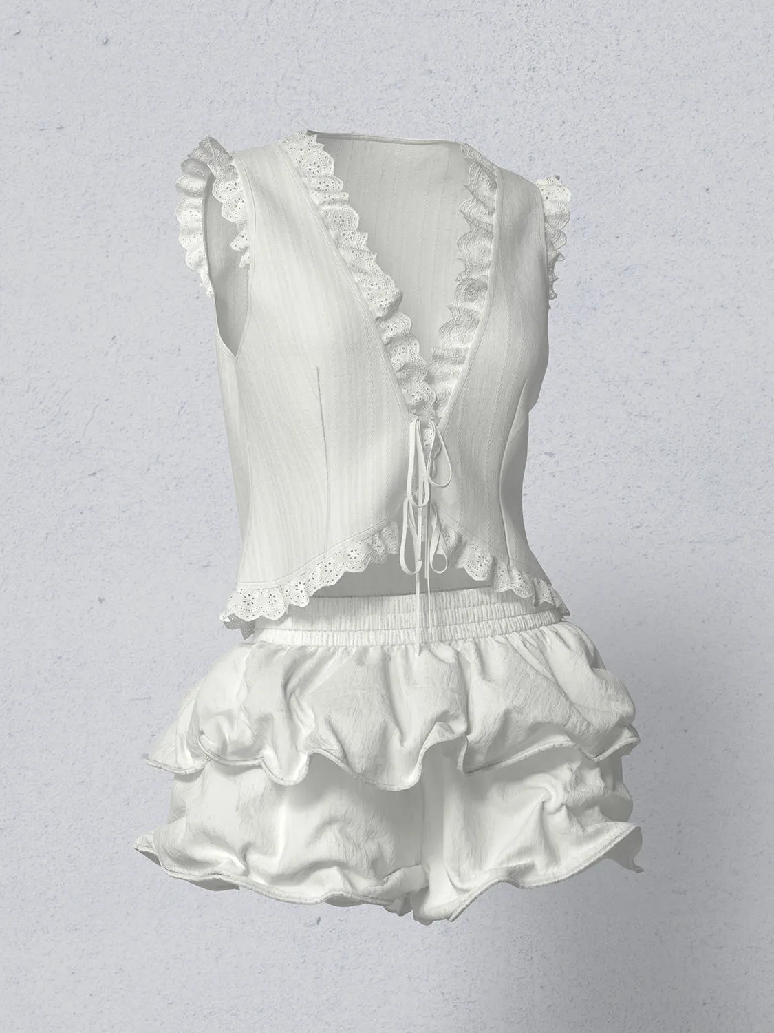 Sleeveless Ruffle Hem Blouses sold by Urban Revivo product image thumbnail 3