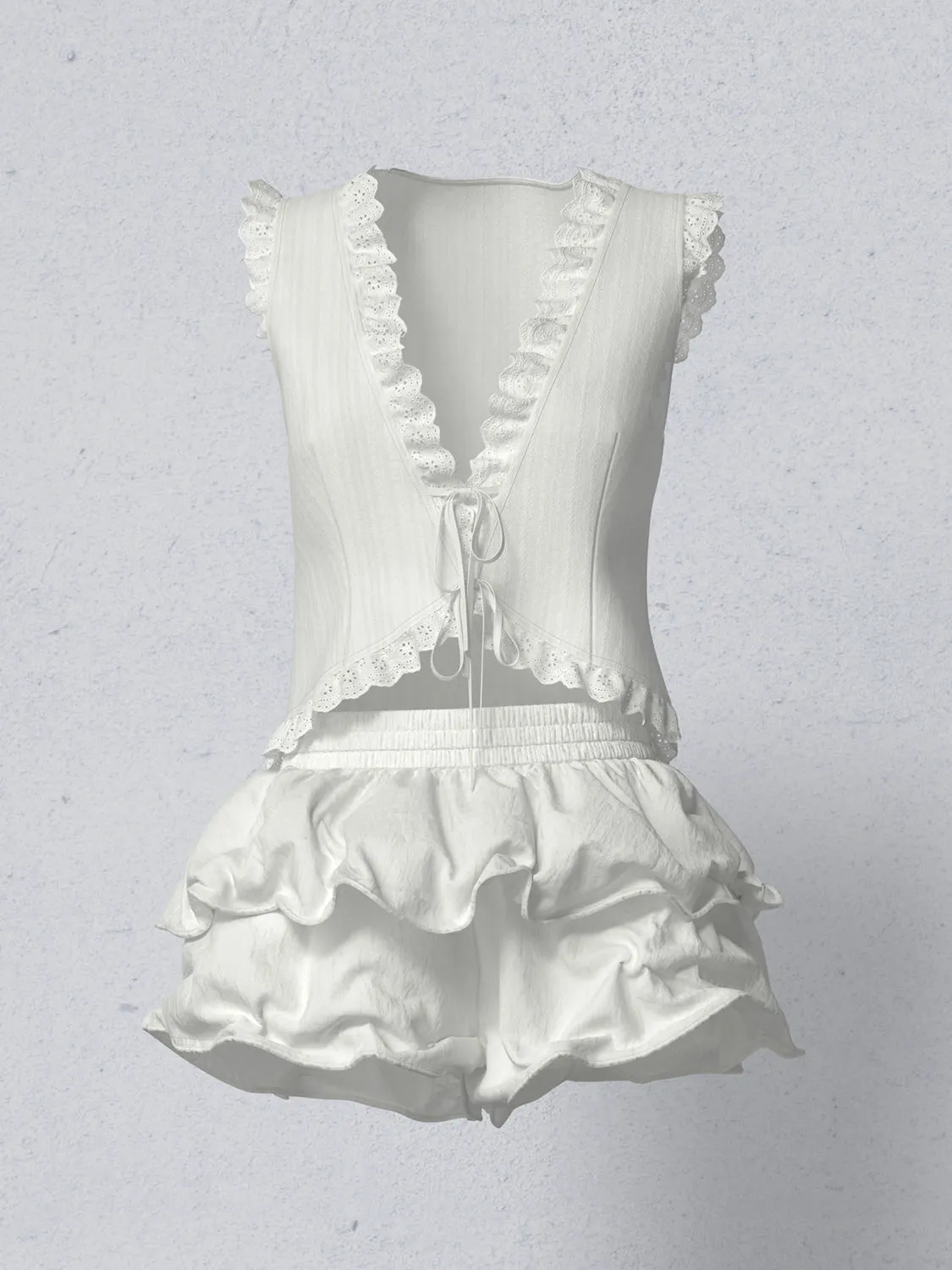 Sleeveless Ruffle Hem Blouses sold by Urban Revivo product image thumbnail 4