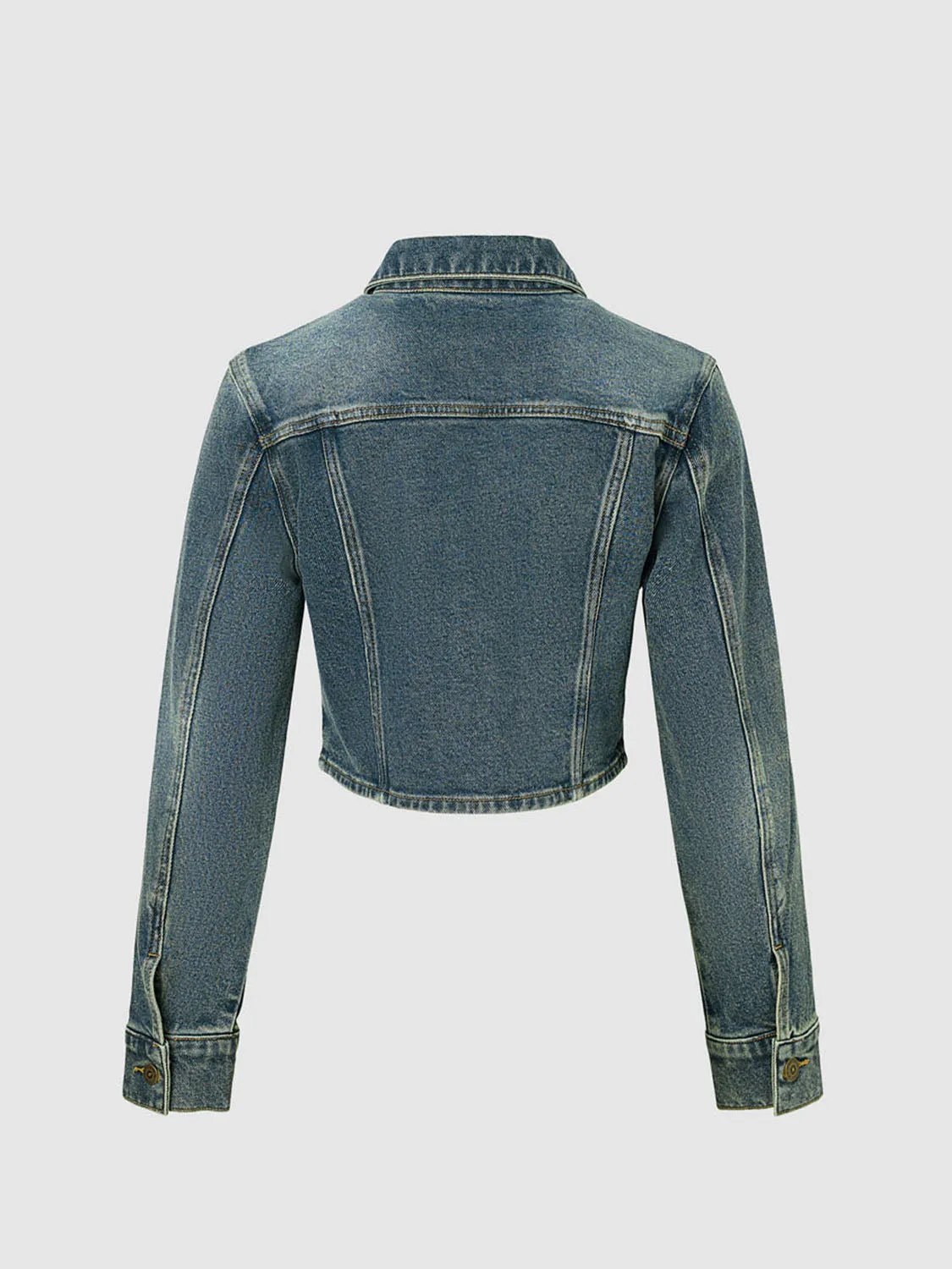 Cropped Denim Shirts sold by Urban Revivo product image thumbnail 2