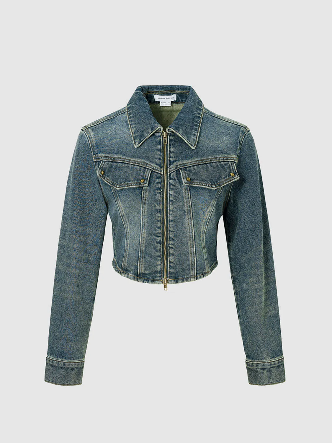 Cropped Denim Shirts sold by Urban Revivo product image thumbnail 3