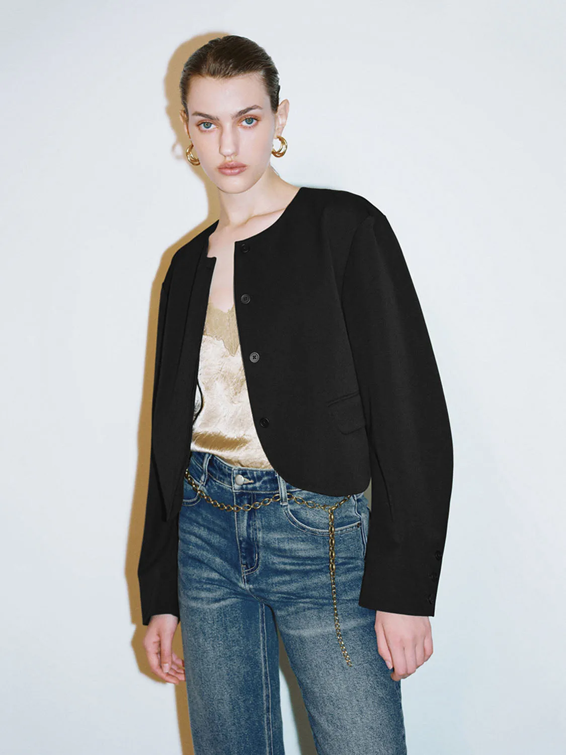 Cropped Loose Jackets sold by Urban Revivo