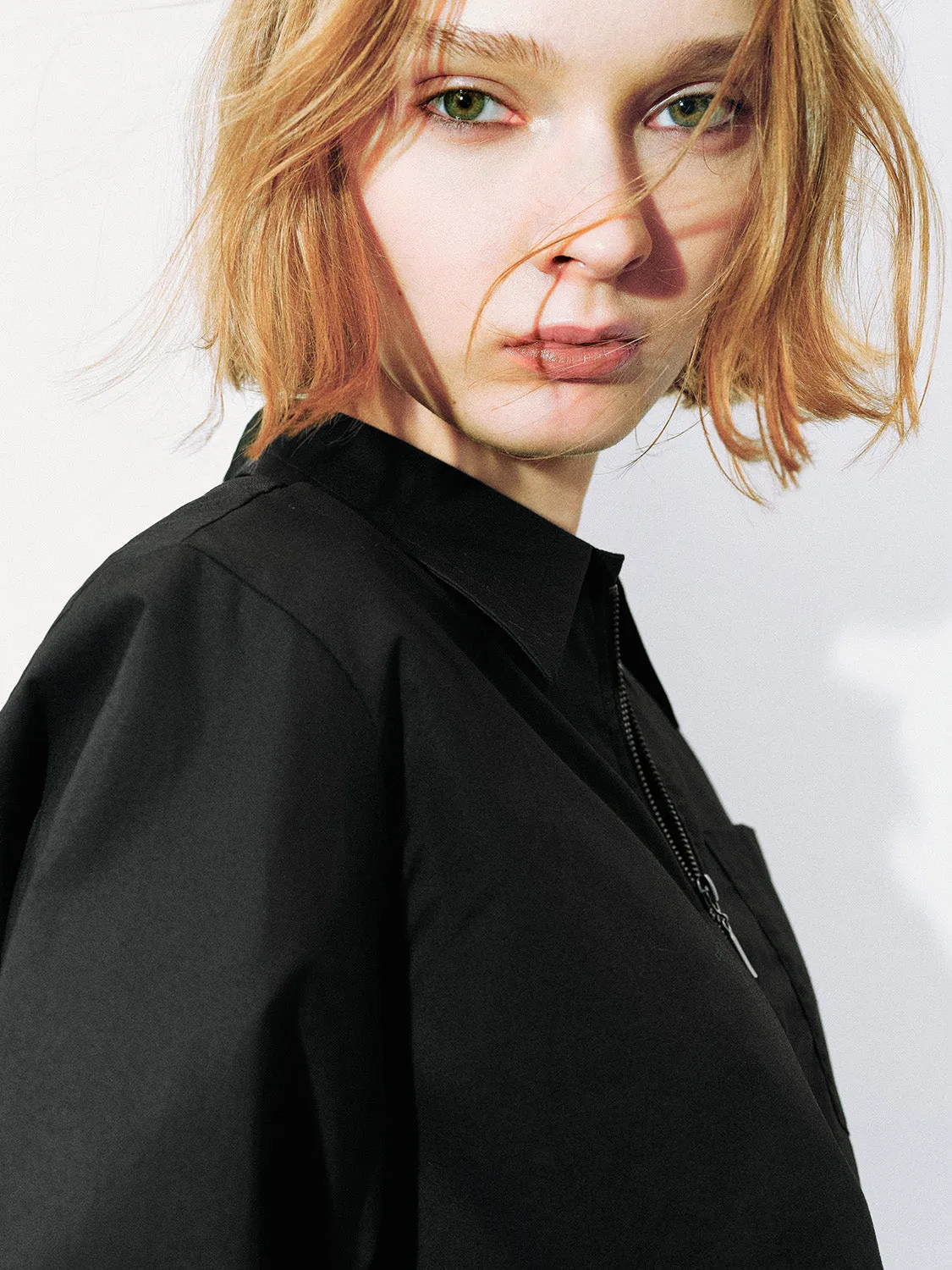 Zipper Front Two Toned Shirt sold by Urban Revivo product image thumbnail 5