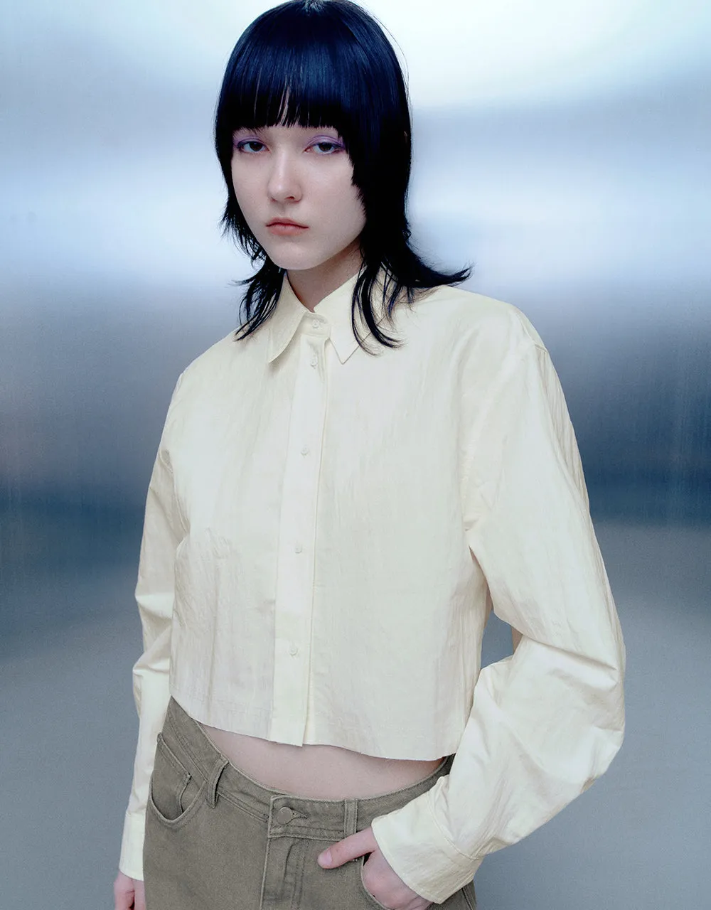 Gradient Button Up Straight Shirt sold by Urban Revivo