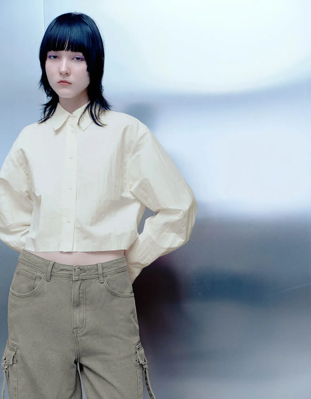 Gradient Button Up Straight Shirt sold by Urban Revivo product image thumbnail 2