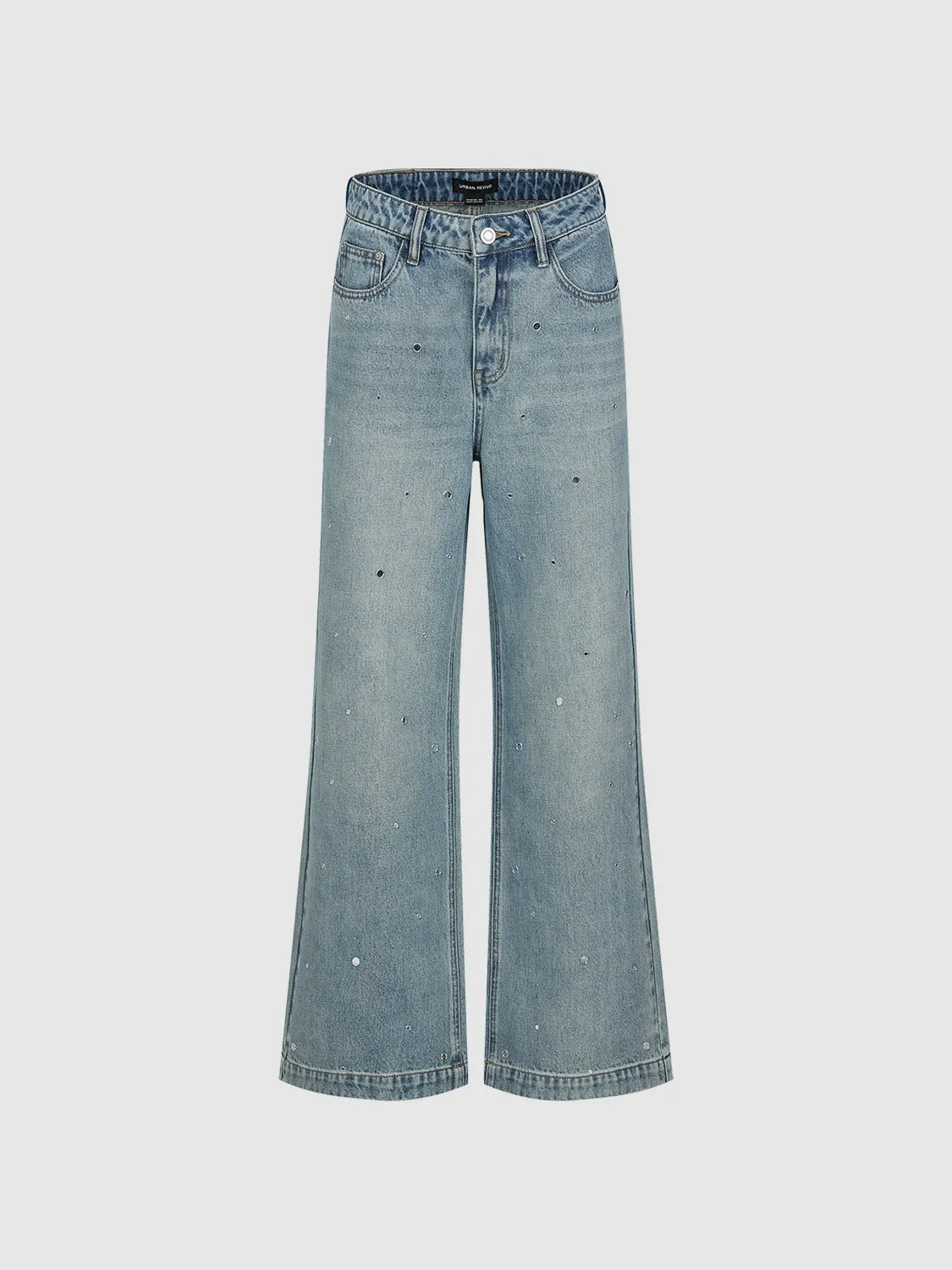 Wide-Leg Denim Jeans sold by Urban Revivo