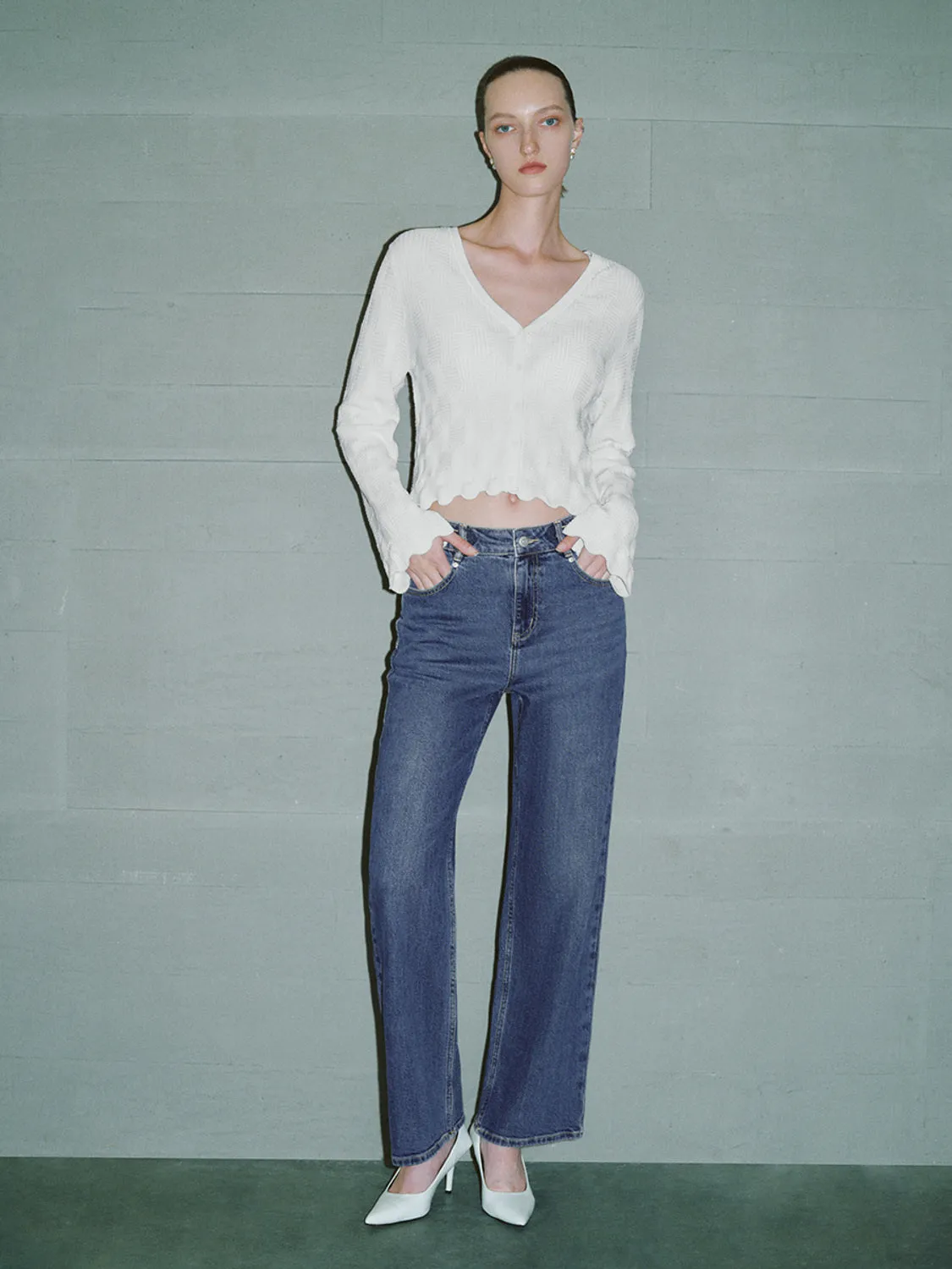 Wide-Leg Denim Jeans sold by Urban Revivo product image thumbnail 5