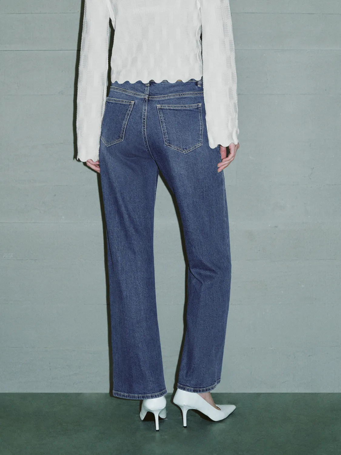 Wide-Leg Denim Jeans sold by Urban Revivo product image thumbnail 3