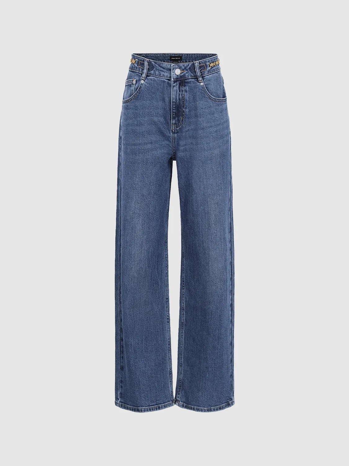 Wide-Leg Denim Jeans sold by Urban Revivo