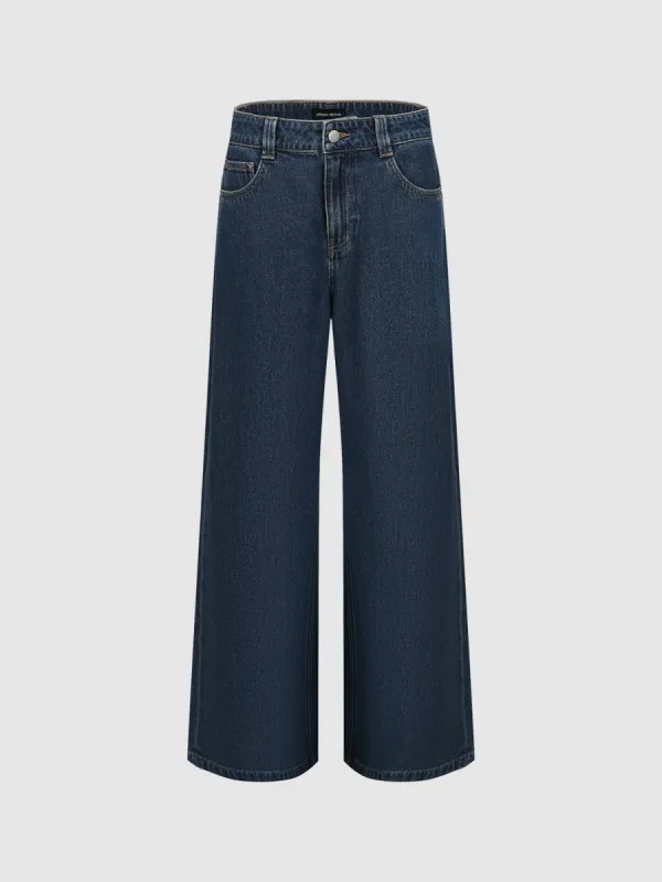 Wide-Leg Denim Jeans sold by Urban Revivo
