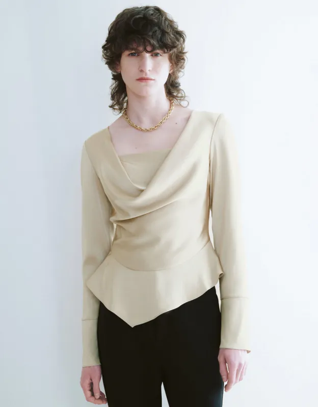 Cowl Neck Overhead Shirt sold by Urban Revivo