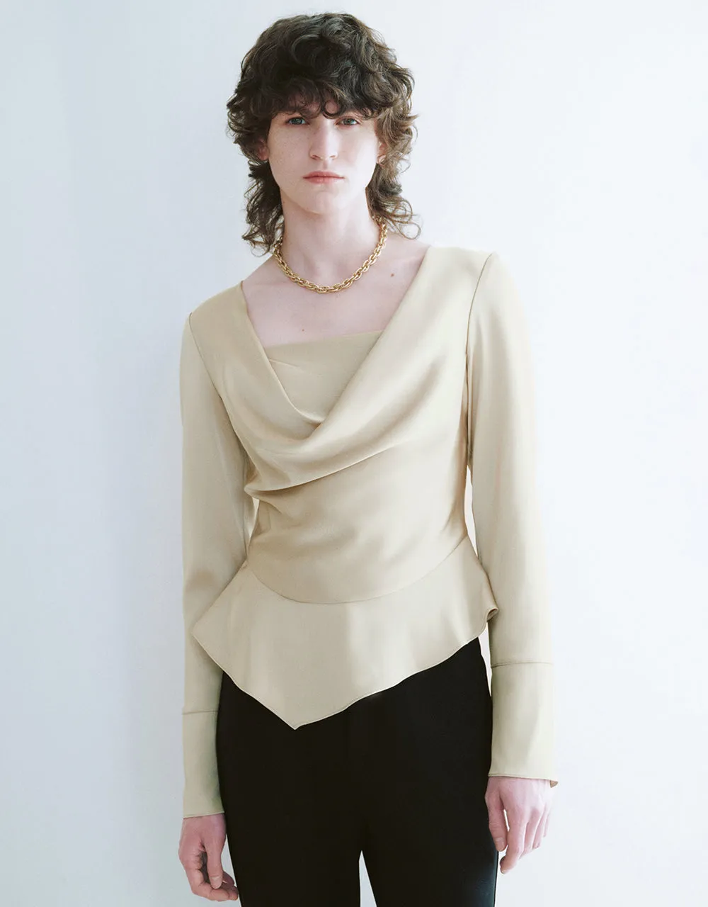 Cowl Neck Overhead Shirt sold by Urban Revivo