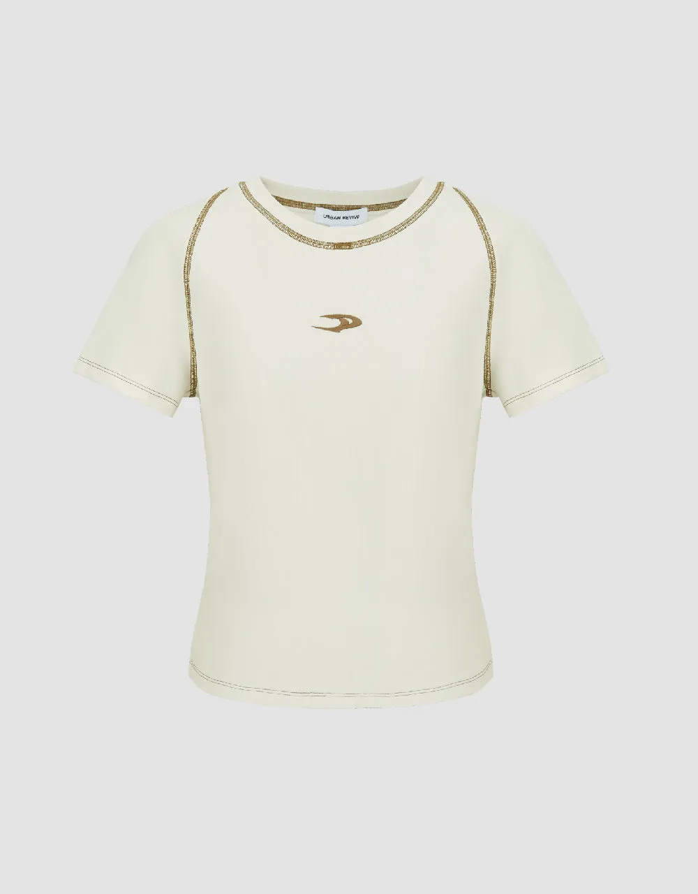 Raglan Sleeve Crew Neck Skinny T-Shirt sold by Urban Revivo