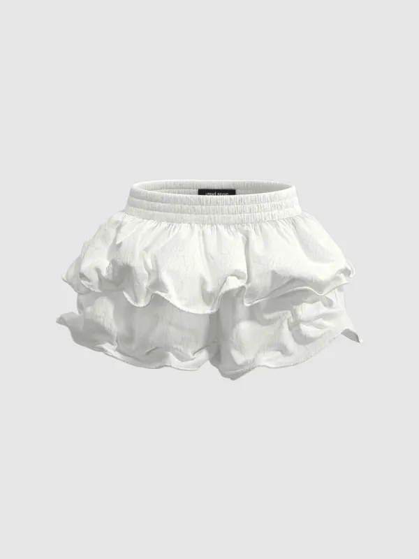 Ruffle Hem Mini Skirts made by Urban Revivo