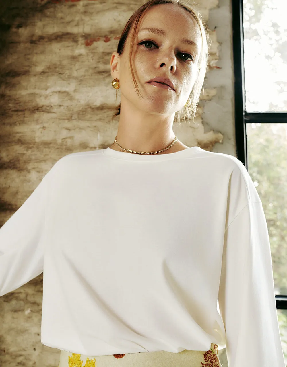 Crew Neck Loose T-Shirt sold by Urban Revivo product image thumbnail 4