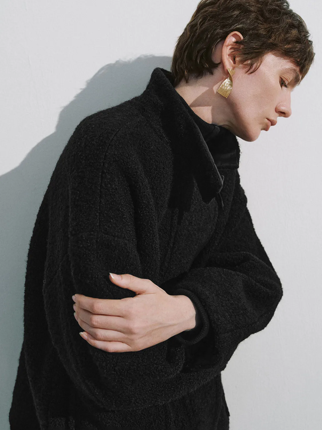 Drop Shoulder Sleeve Fleece Jackets sold by Urban Revivo product image thumbnail 3