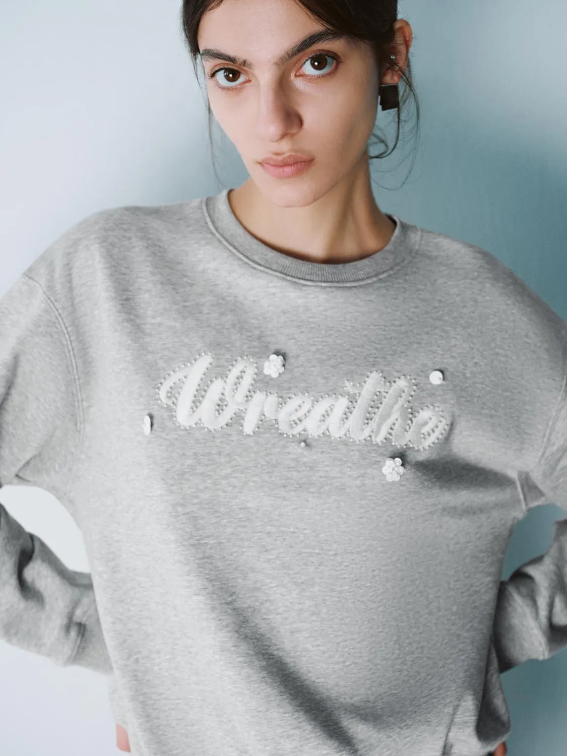 Crew Neck Loose Sweatshirts sold by Urban Revivo product image thumbnail 3