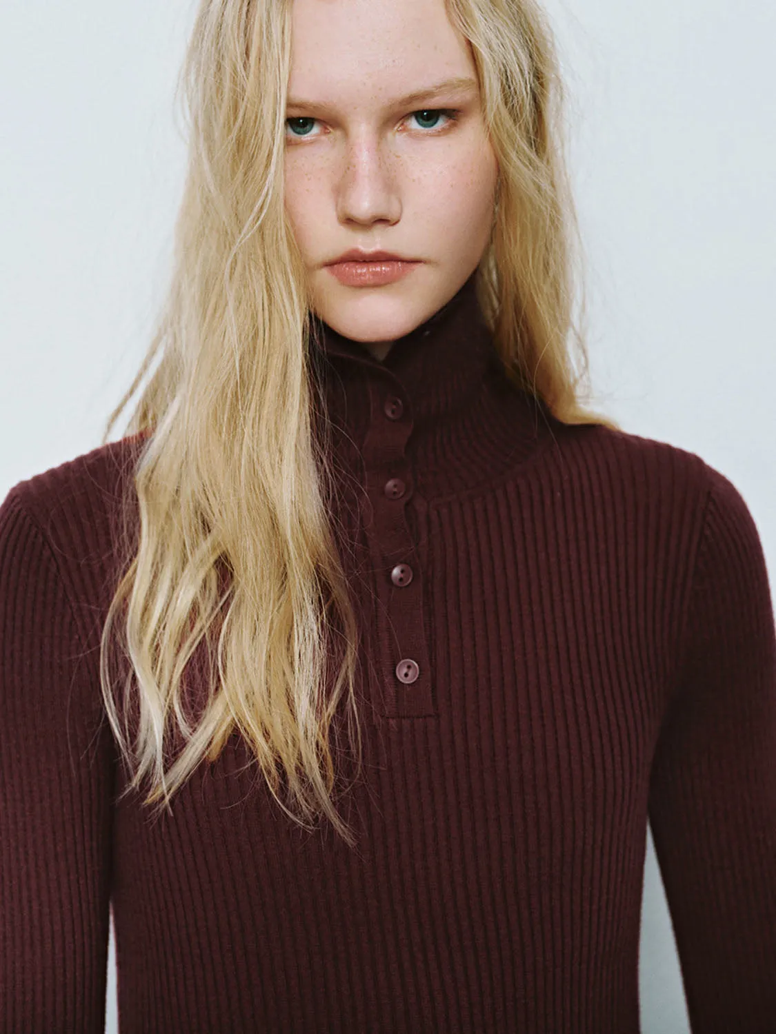 Button Half Placket Knitted T-Shirts sold by Urban Revivo product image thumbnail 3