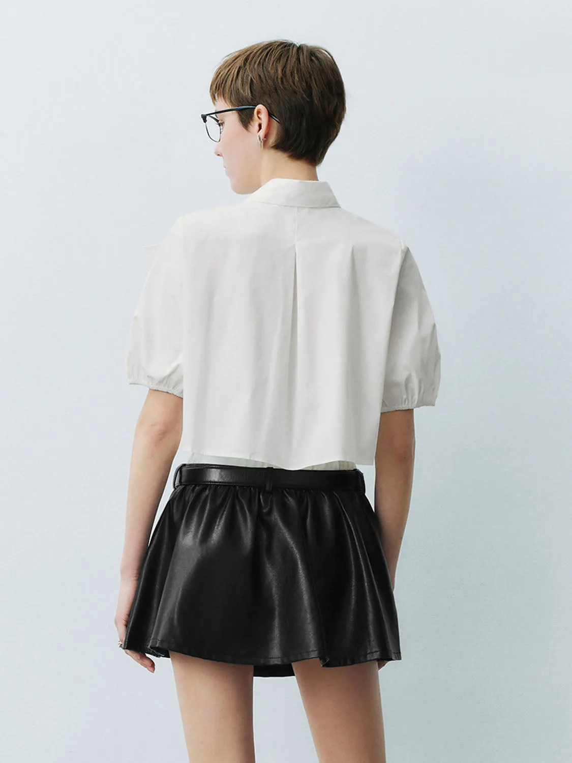 Bow Décor Short Sleeve Shirts sold by Urban Revivo product image thumbnail 2