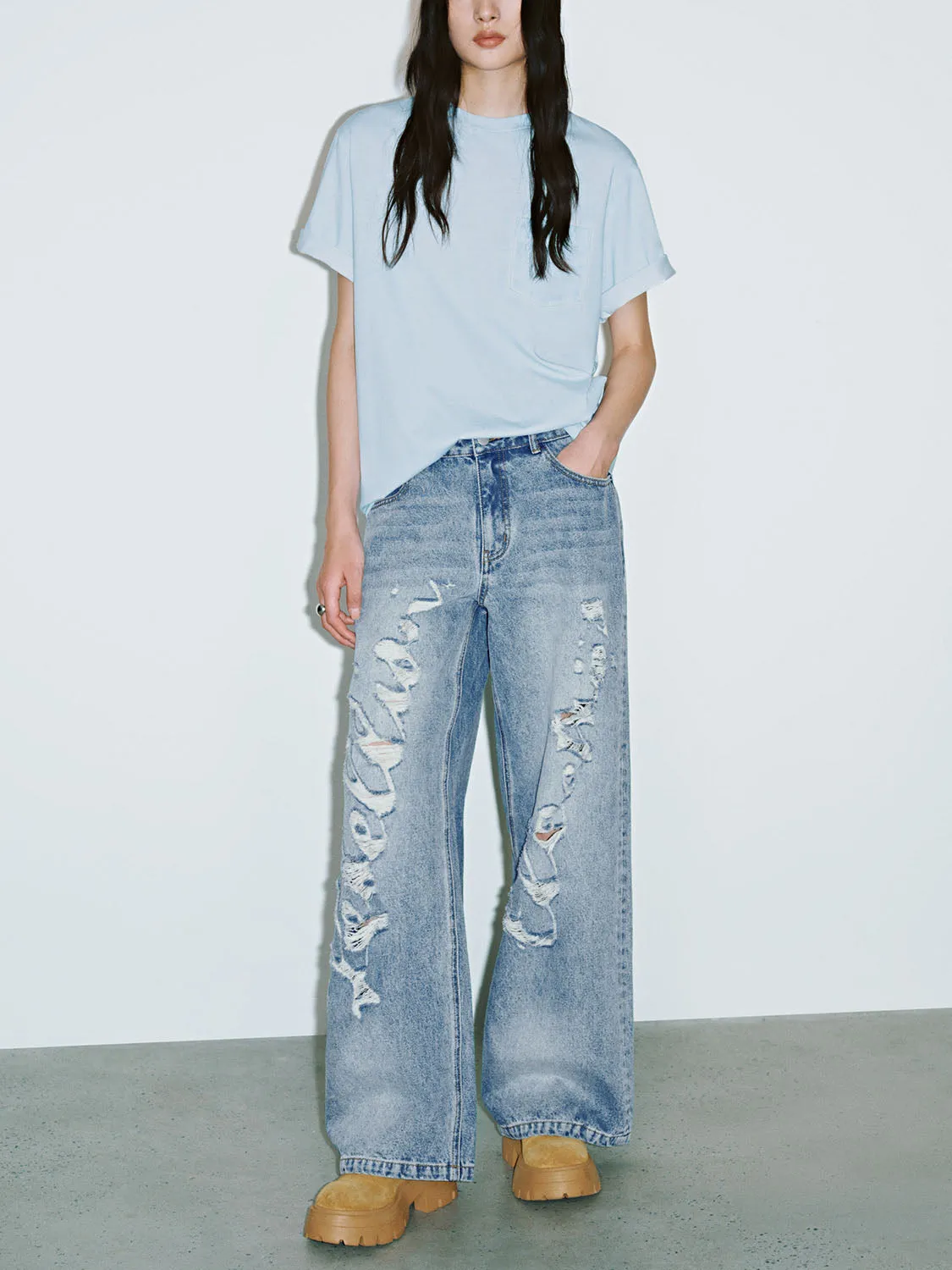 Ripped Denim Jeans sold by Urban Revivo product image thumbnail 5