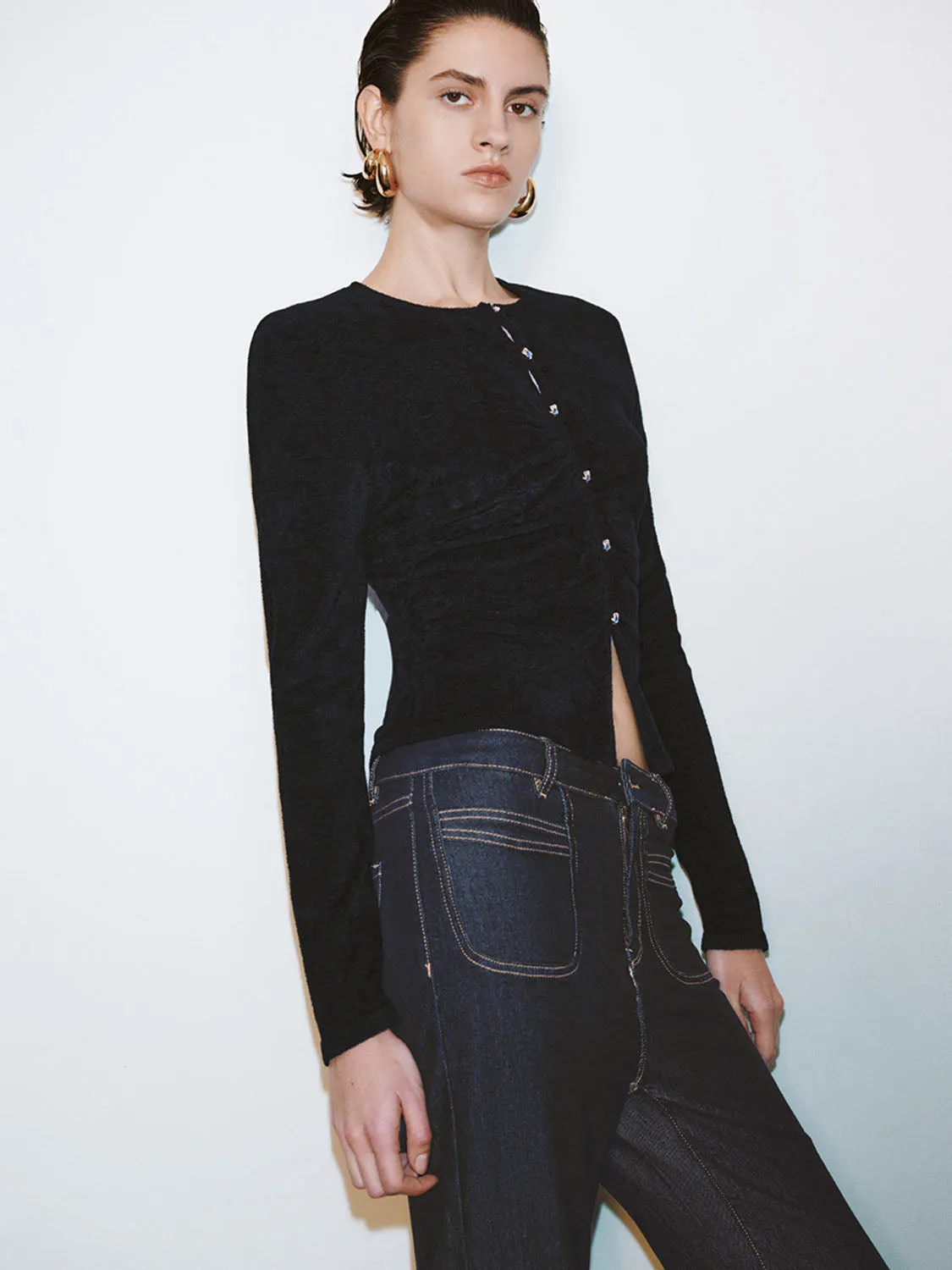 Ruched Knitted T-Shirts sold by Urban Revivo product image thumbnail 3