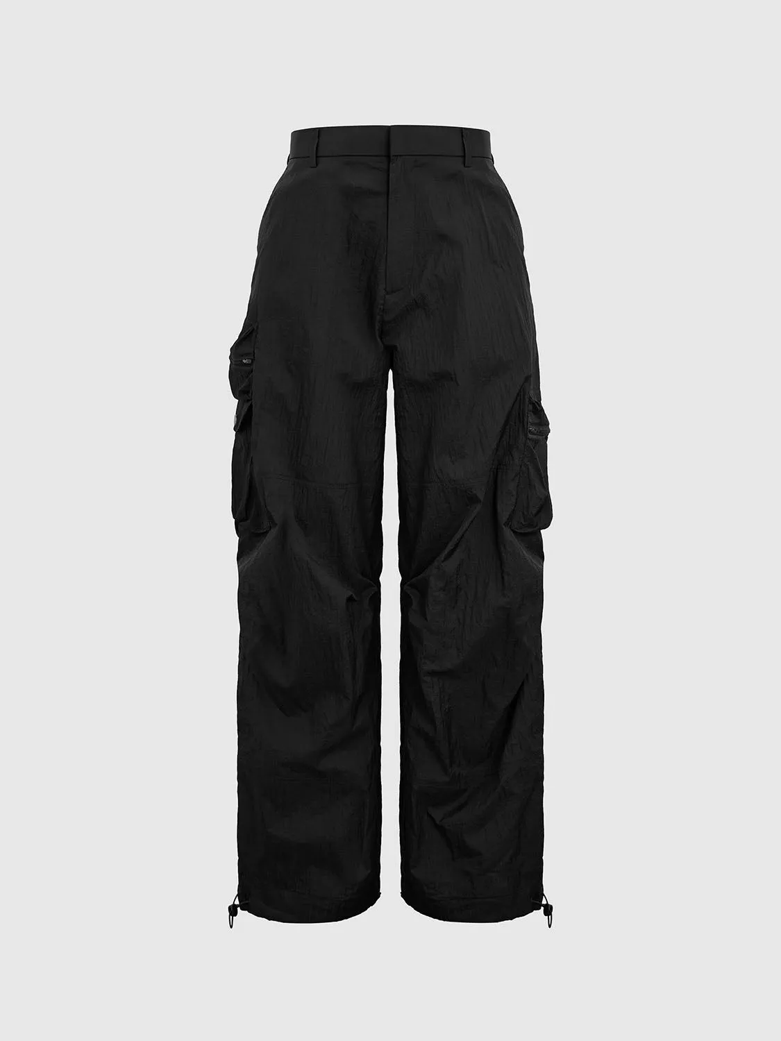 Flap Pocket Wide-Leg Pants sold by Urban Revivo