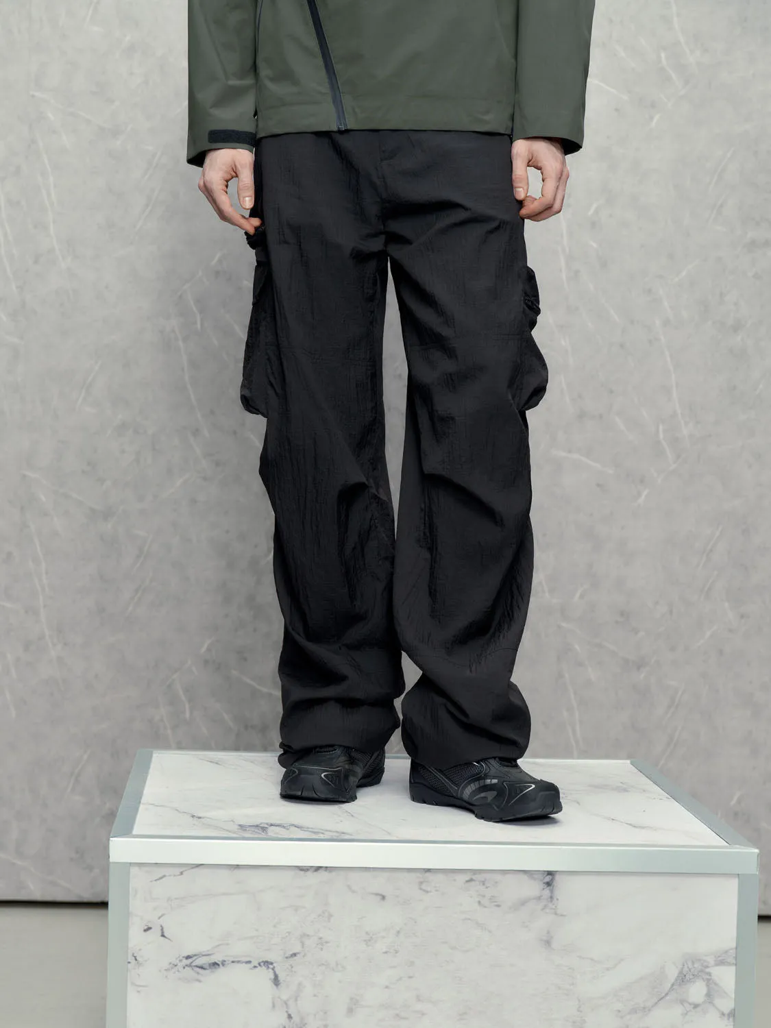 Flap Pocket Wide-Leg Pants sold by Urban Revivo product image thumbnail 3